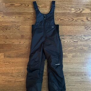 Kids' Black Insulated Snow Bib